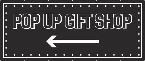 Pop-up gift shop vinyl banner