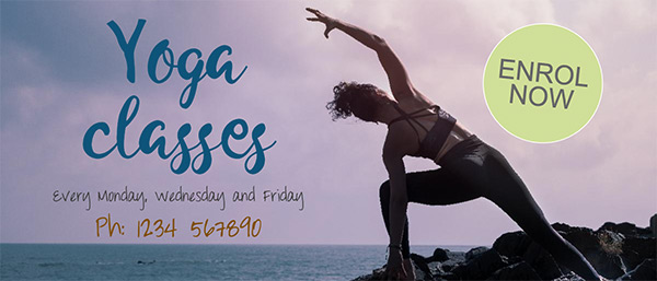 yoga classes banner template